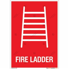 Fire Ladder Sign in Portrait