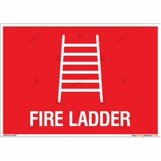 Fire Ladder Sign in Landscape