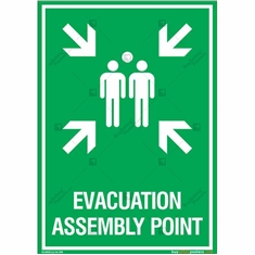 Evacuation Assembly Point Sign in Portrait