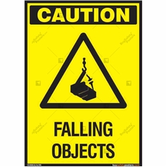 Falling Objects Sign in Portrait