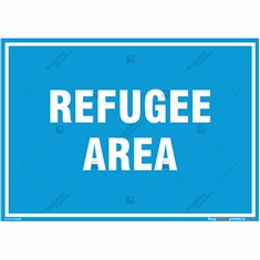 Refugee-Area-Identification-Board in Landscape 